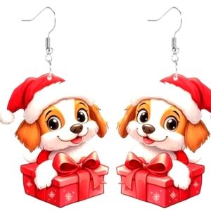 Holiday hand crafted dangle earrings